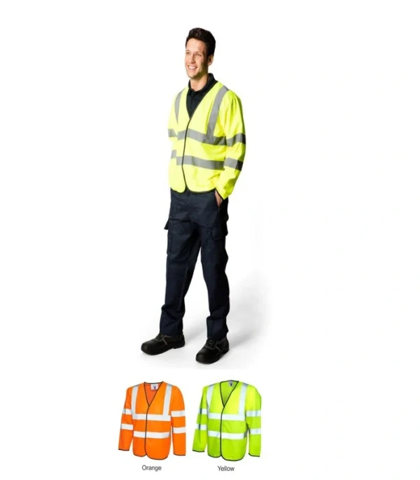 Uneek UC802 Long Sleeve Hi Vis Safety Waistcoat